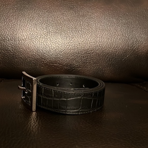AMIRI UNISEX CROCO PRINTED LEATHER BELT - Picture 7 of 9